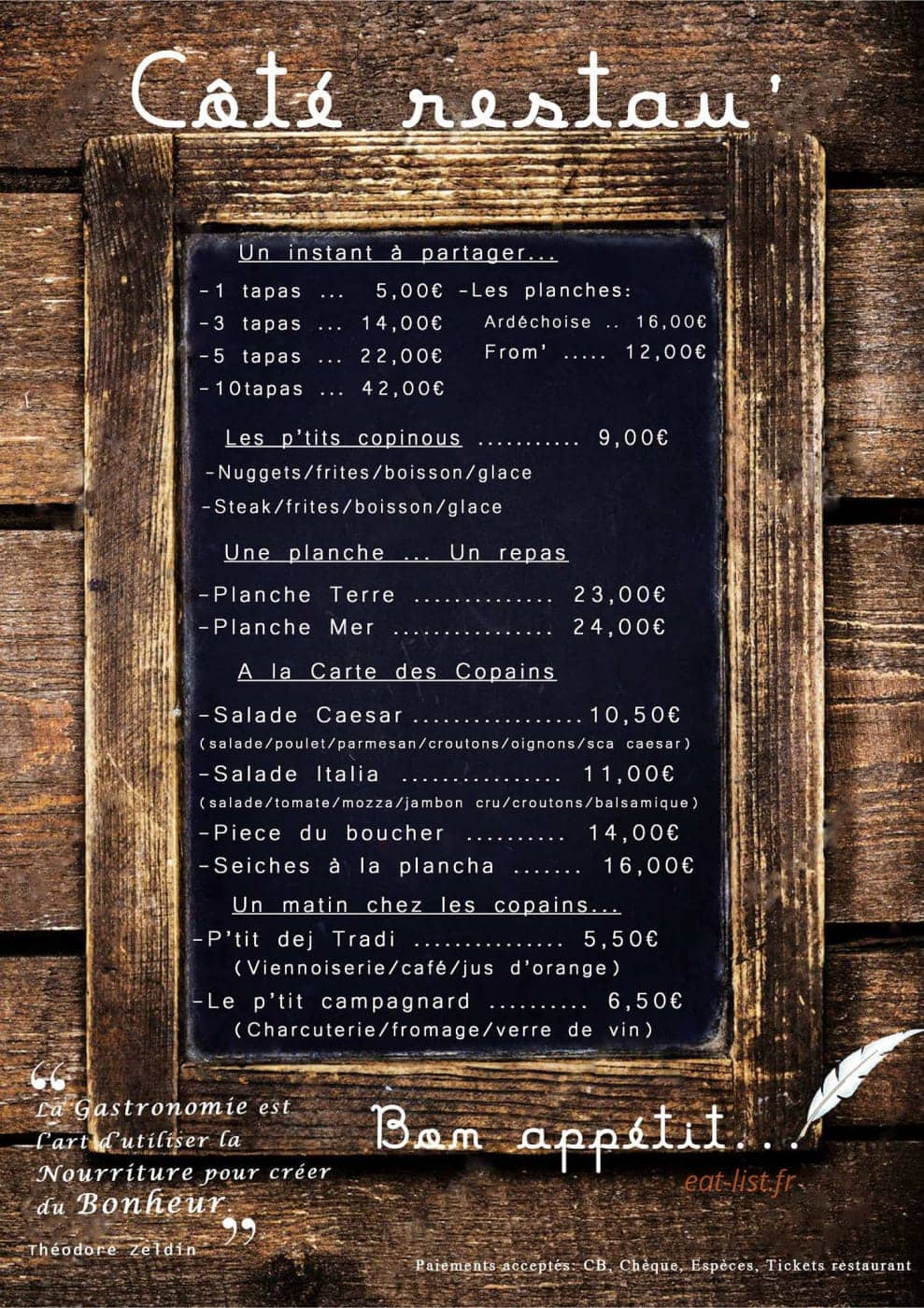 Chez les Copains — carte page 4