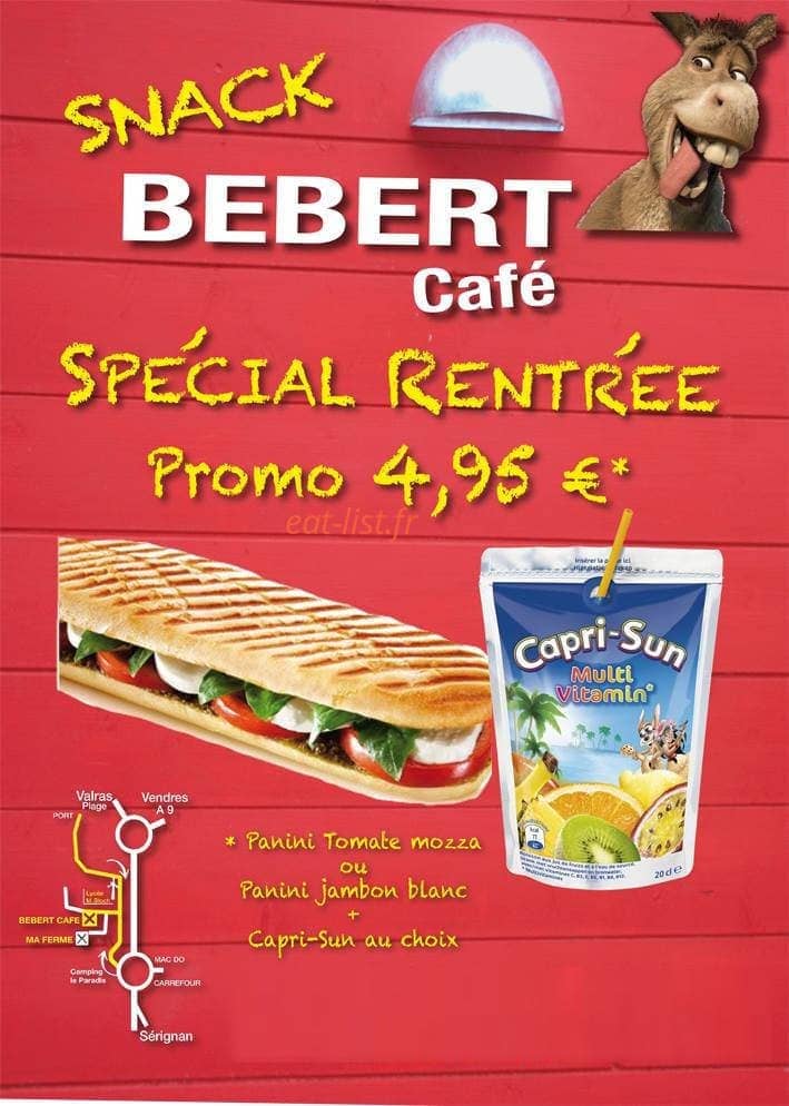 Bébert Café — carte page 1