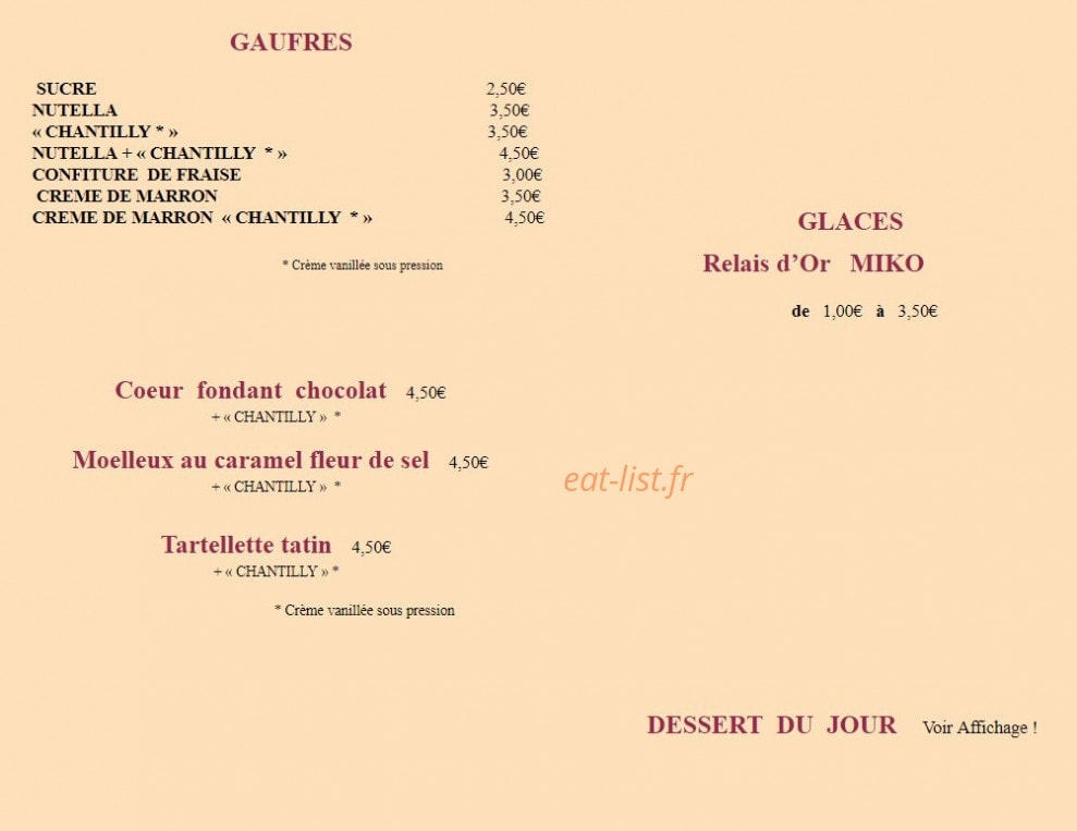 Chez Milou — carte page 5