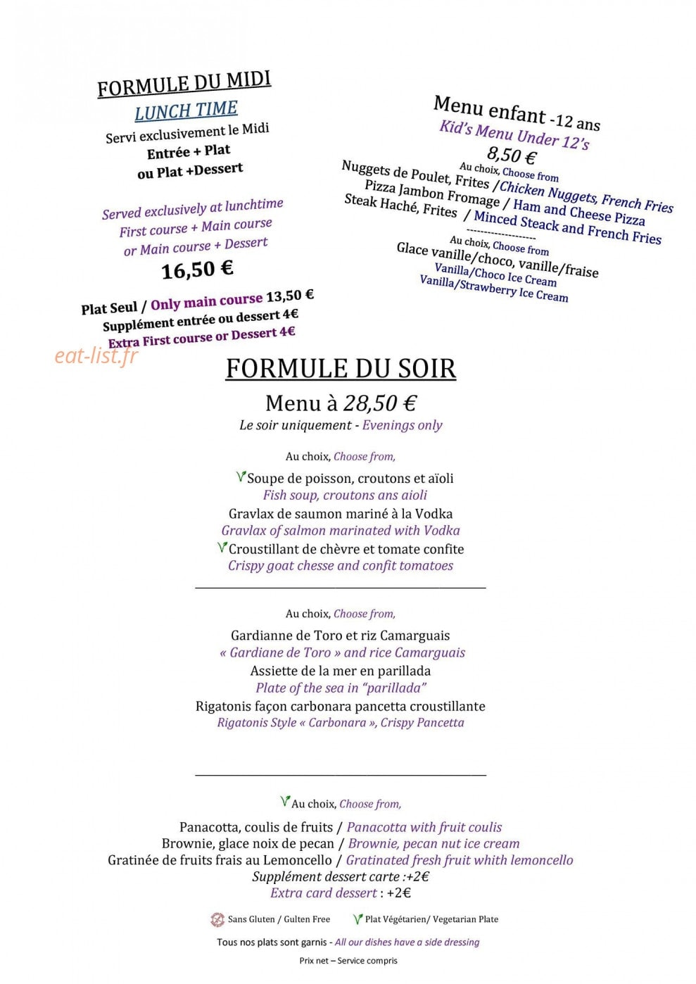 La Villa — carte page 3