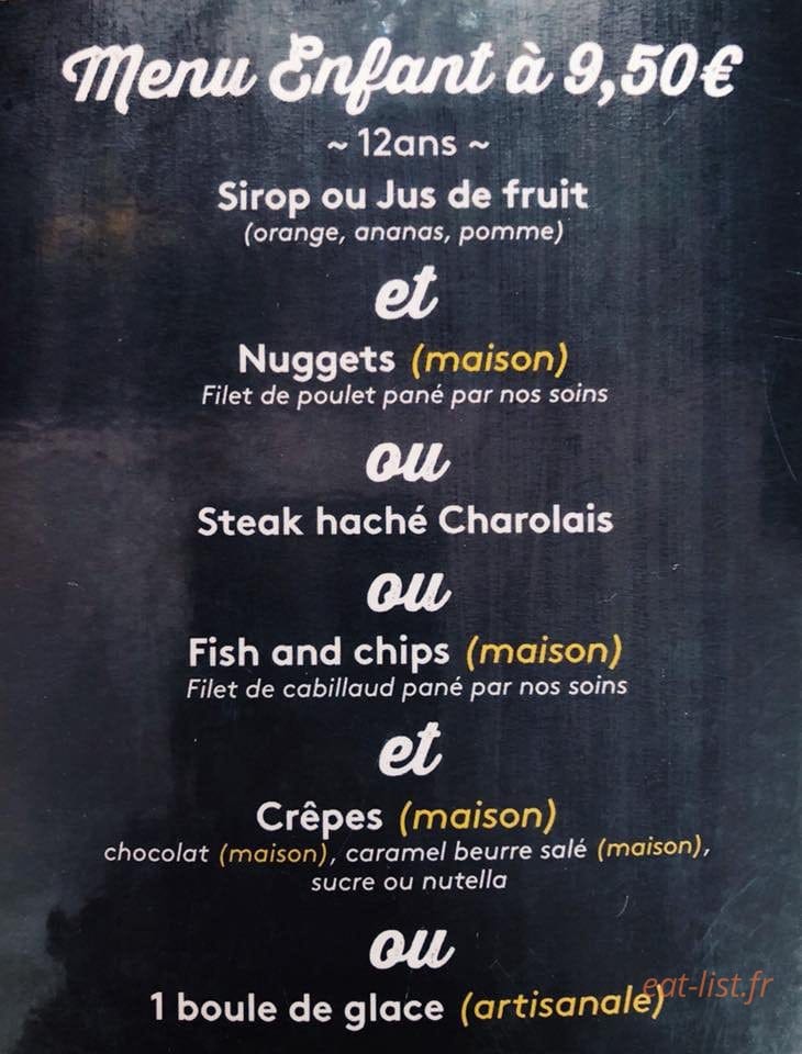 Mon Restaurant d'été — carte page 1