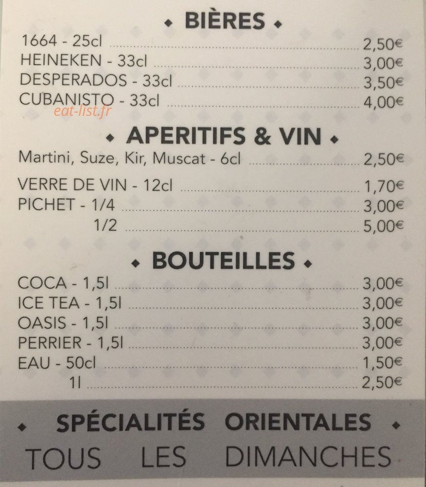 Ô régal d'Anis — carte page 4
