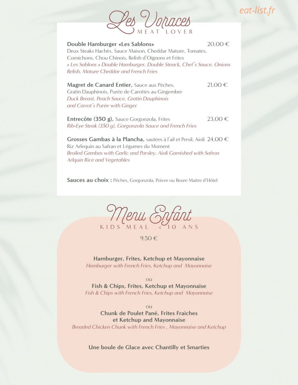 Le Jardin des Sablons — carte page 5