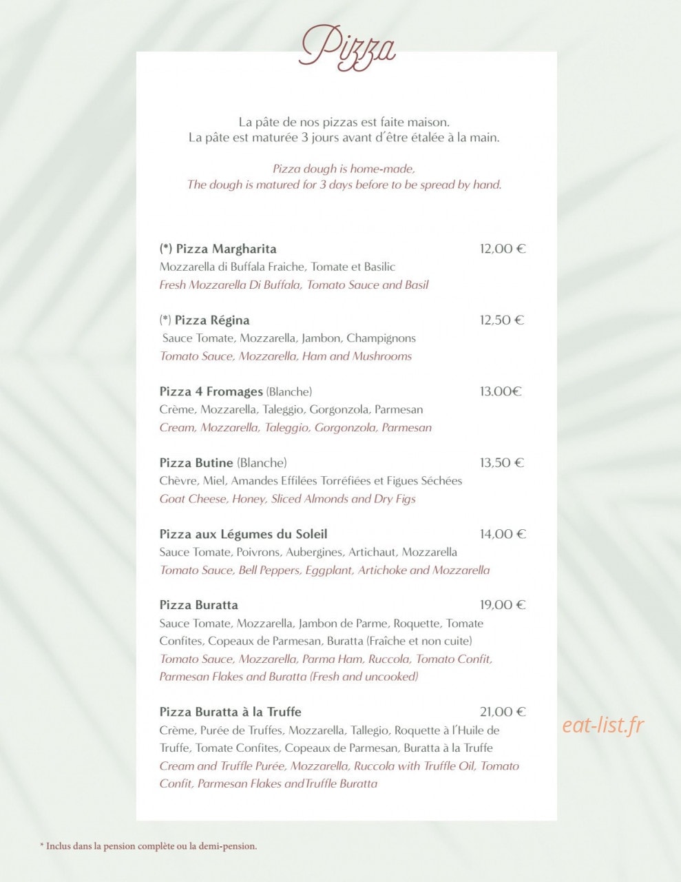 Le Jardin des Sablons — carte page 2