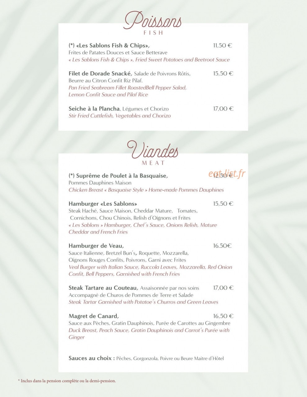 Le Jardin des Sablons — carte page 4