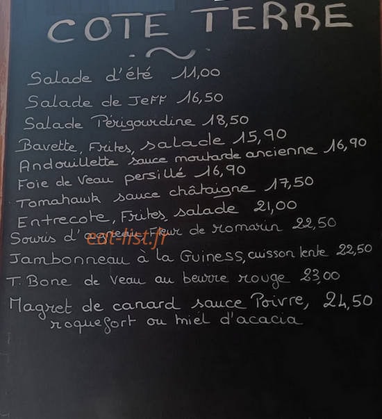 Carte et menu de Ô délices de Jeff à Portiragnes — Exemple de menu