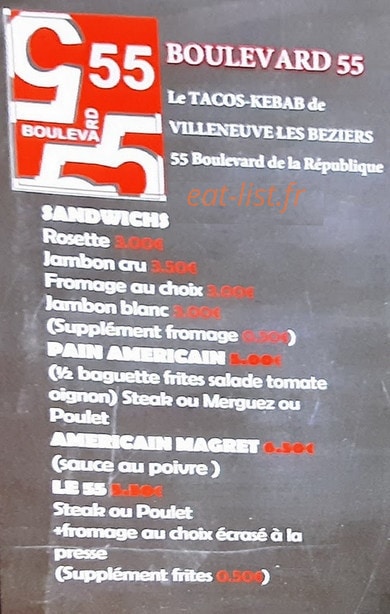 Boulevard 55 — carte page 1