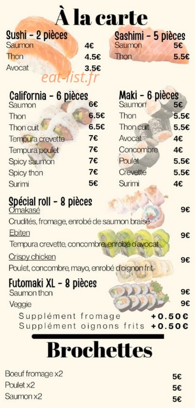 Asian food khmer — carte page 4