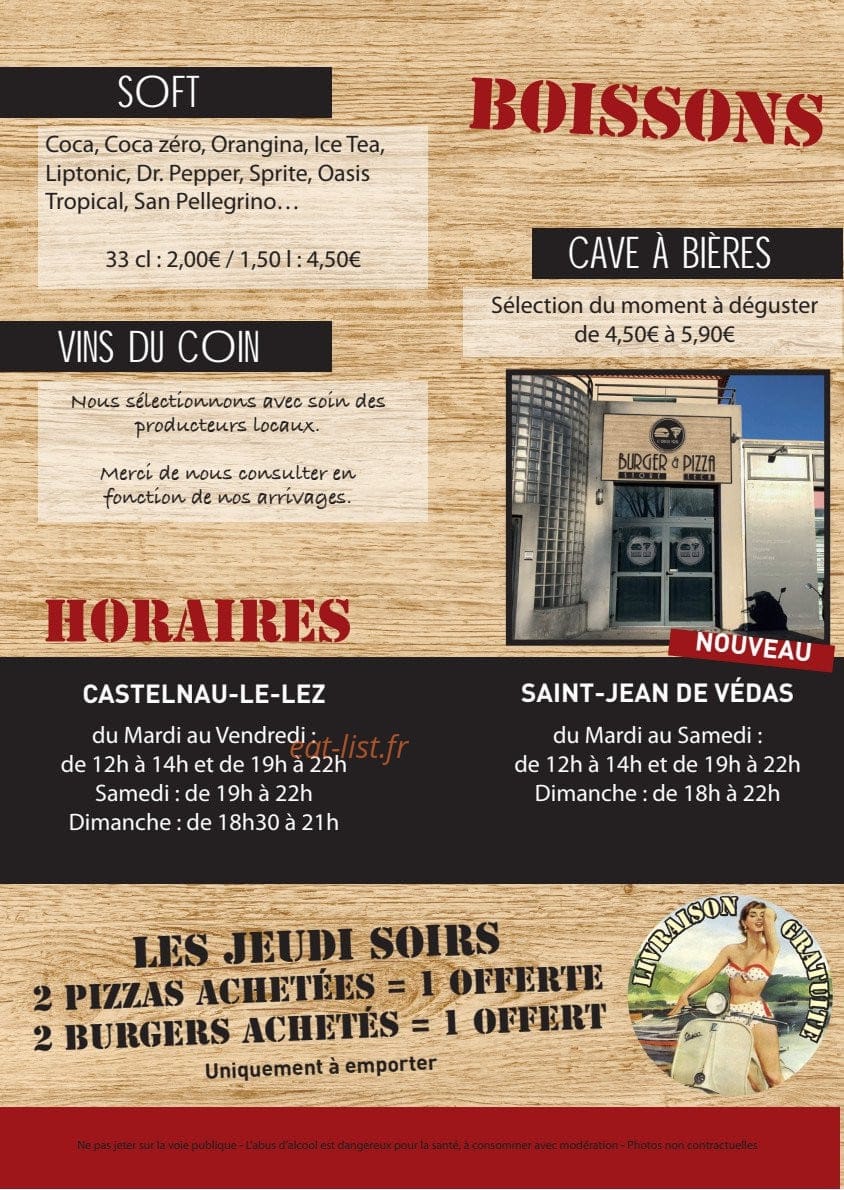 Burgerstore&Pizzateca — carte page 4
