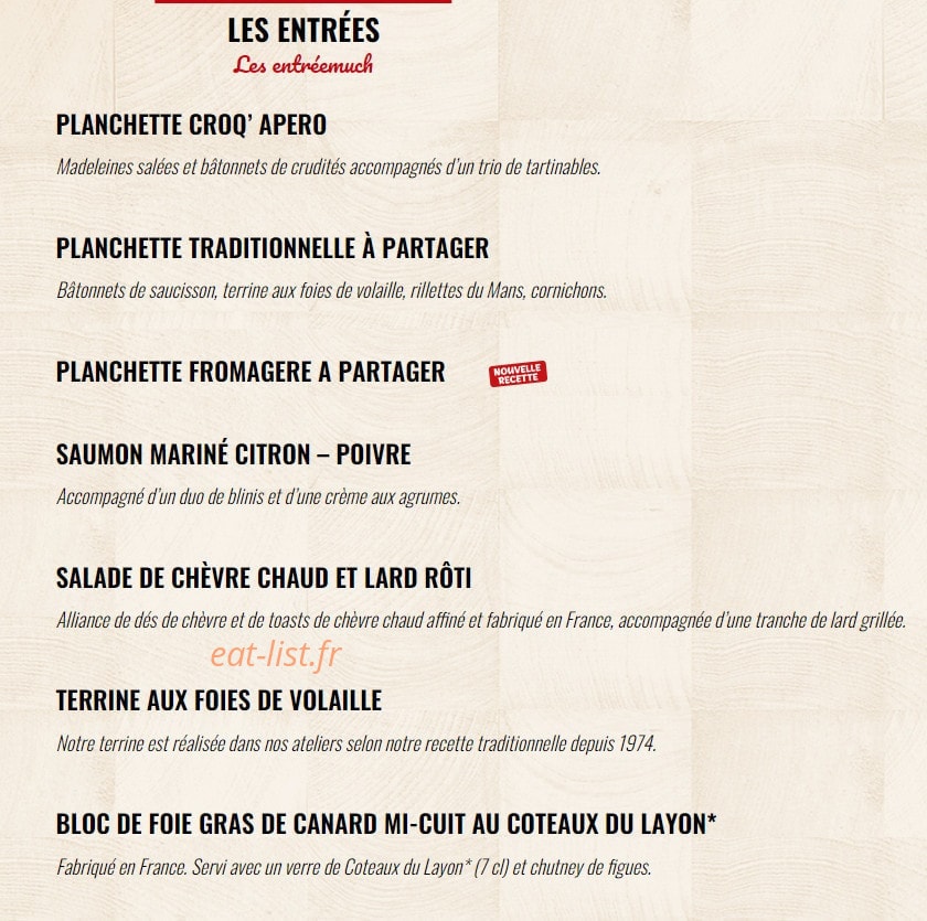 La Boucherie — carte page 1