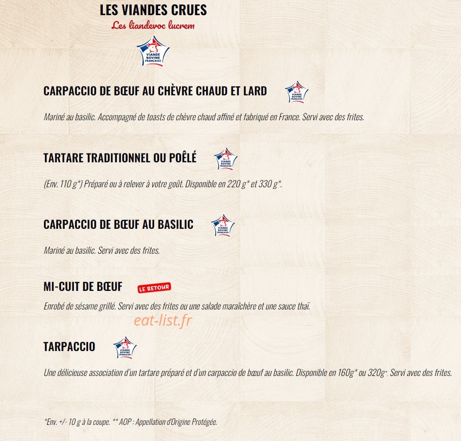 La Boucherie — carte page 4