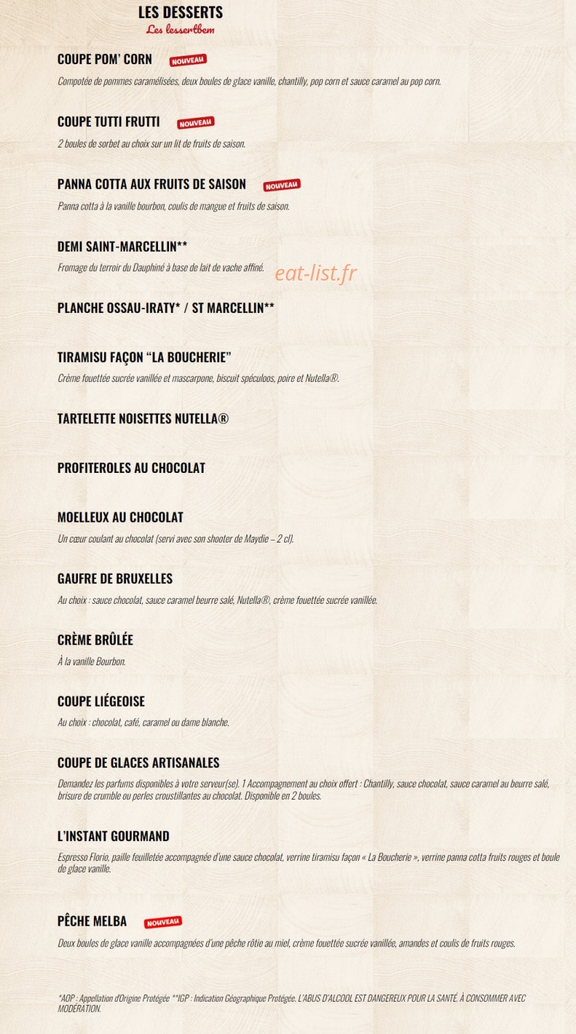 La Boucherie — carte page 7