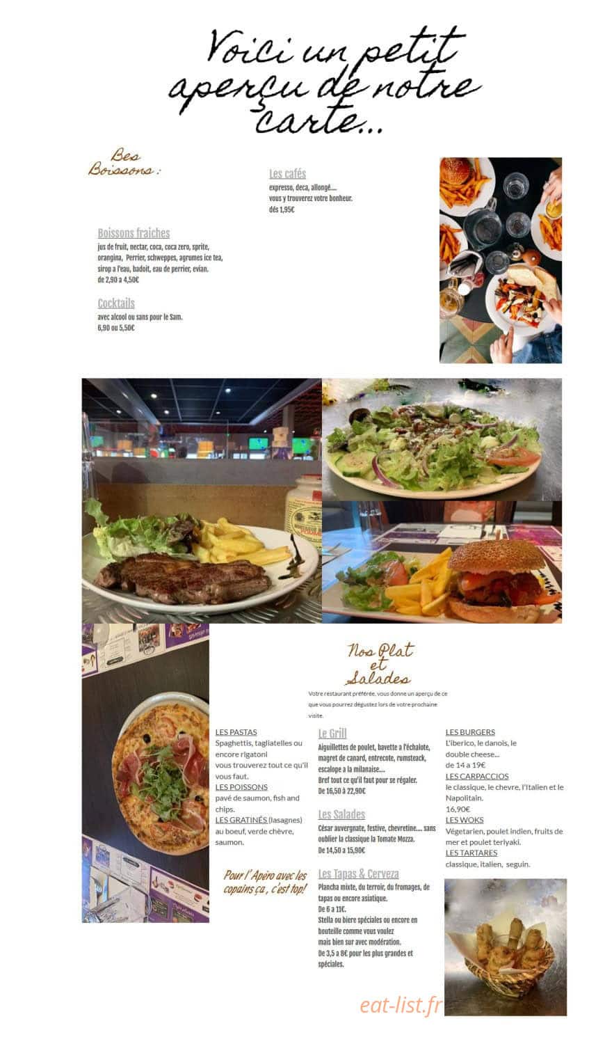Pizza & Cie — carte page 1