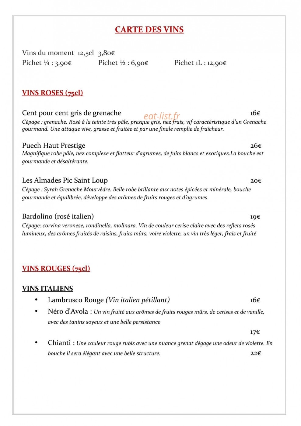 Poz'Pasta — carte page 4