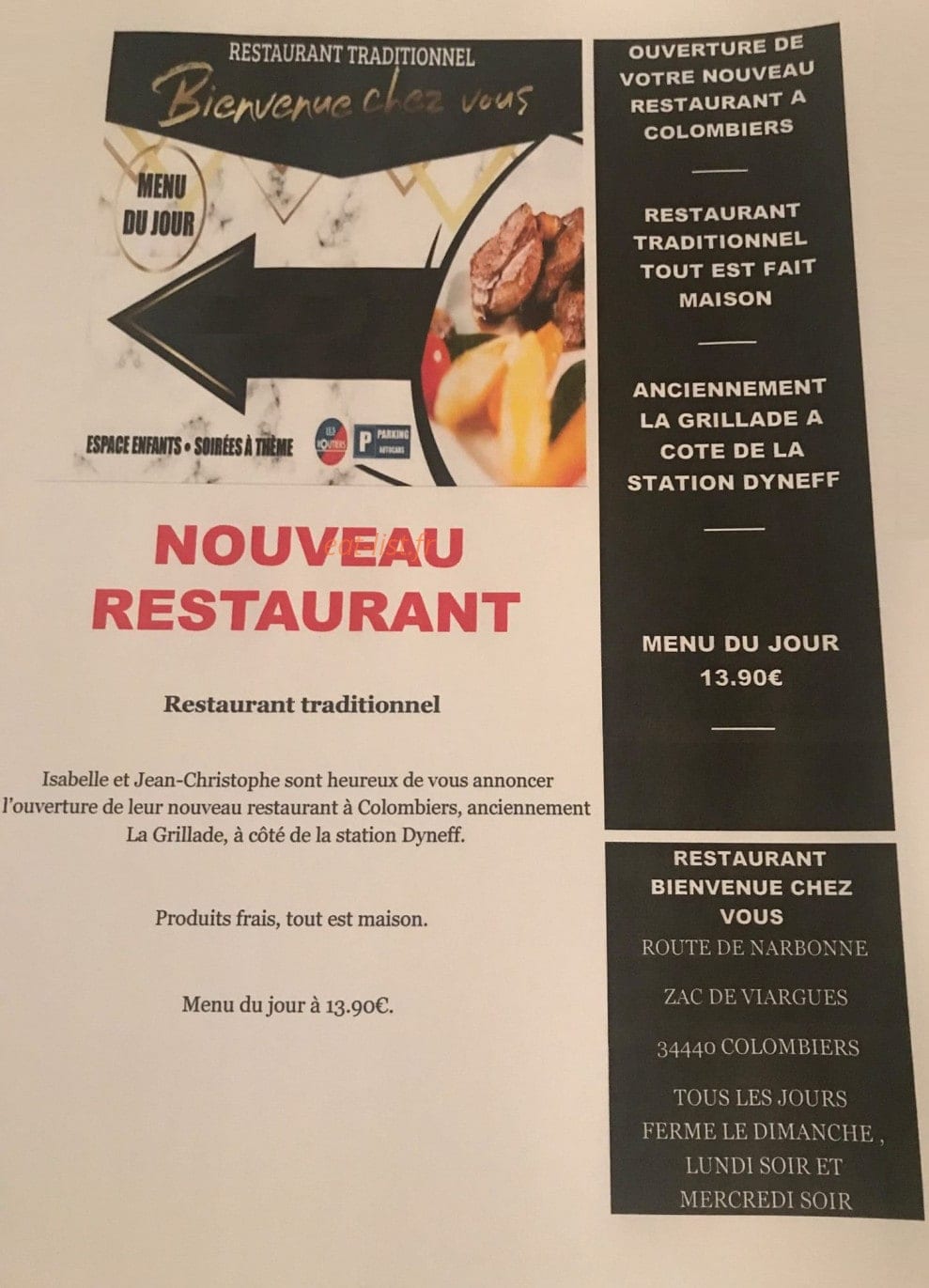 Bienvenue chez Vous — carte page 1