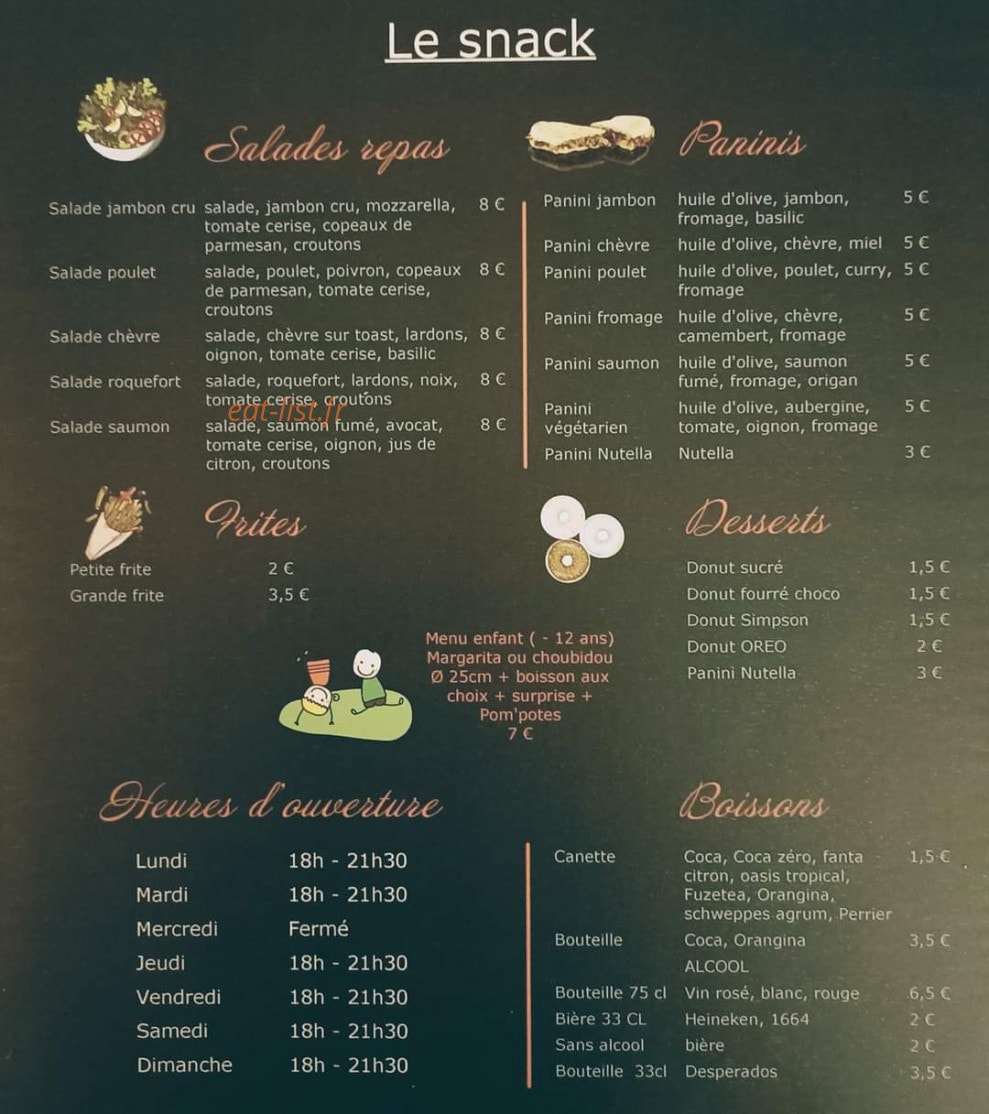J'aime Les Encas — carte page 2