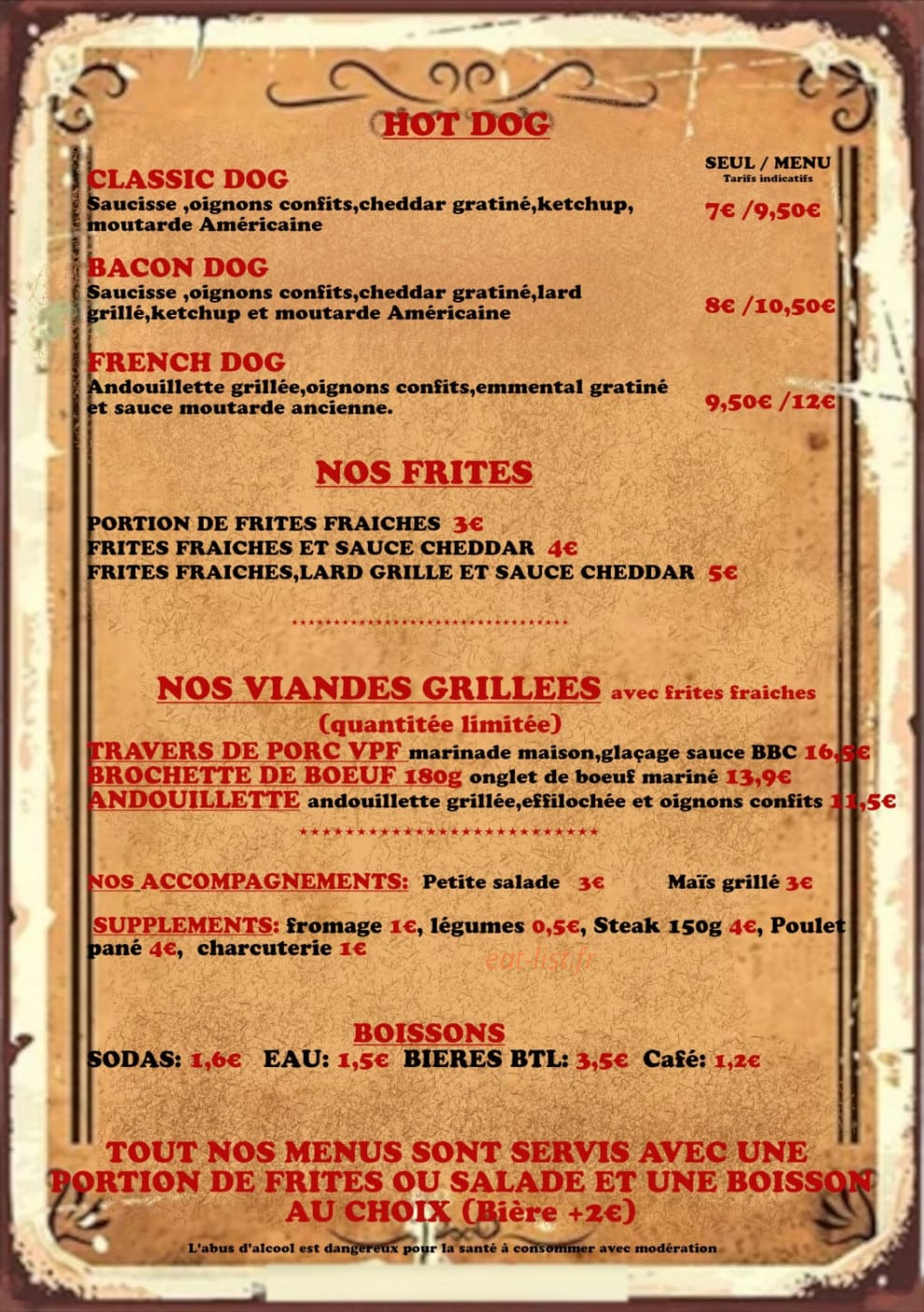 Chez Cyril — carte page 2