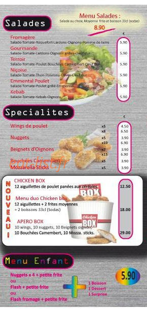 Jack's Burger — carte page 5