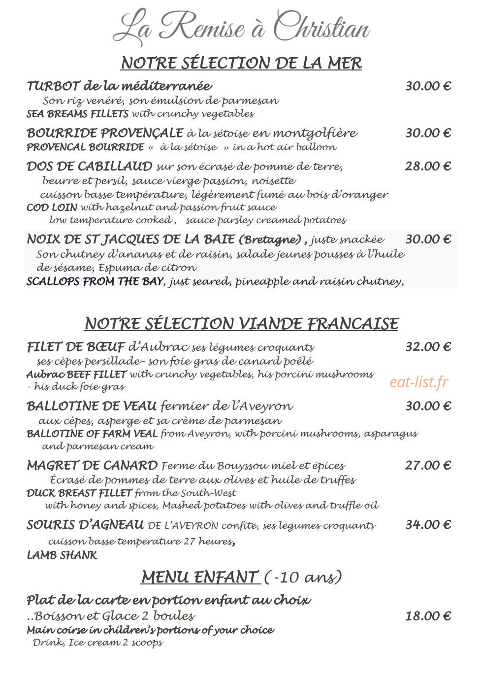 La remise à Christian — carte page 2