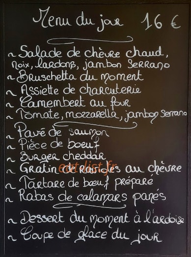 La table de Mel — carte page 1