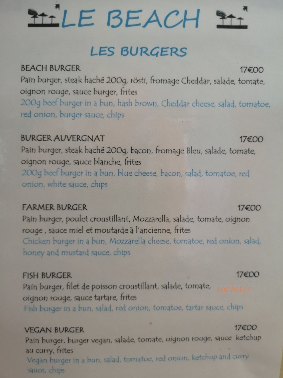 Le Beach — carte page 5