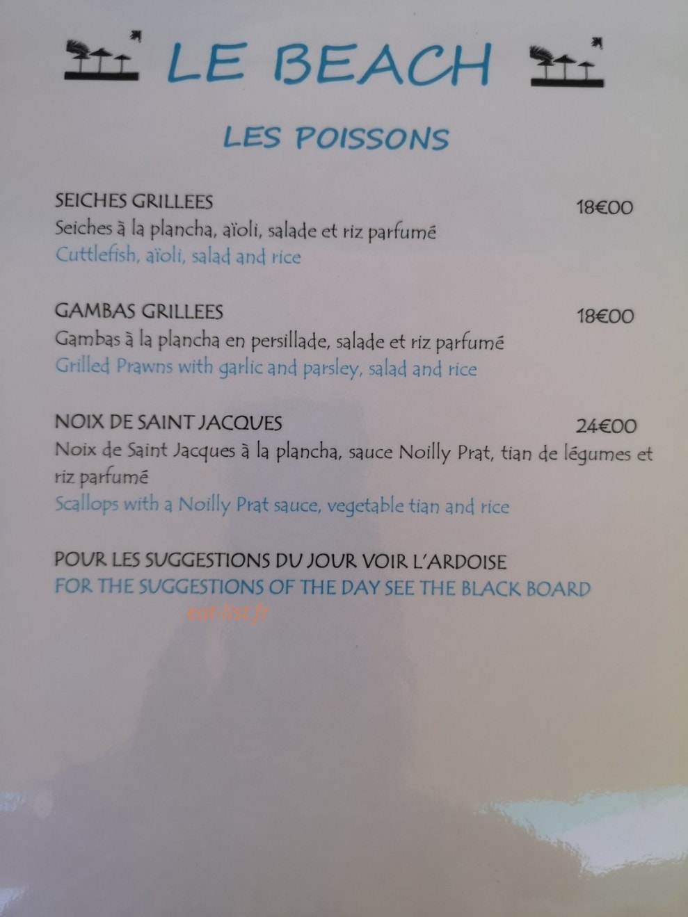 Le Beach — carte page 3