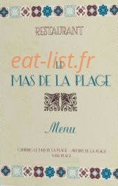 Mas de la Plage — carte page 1