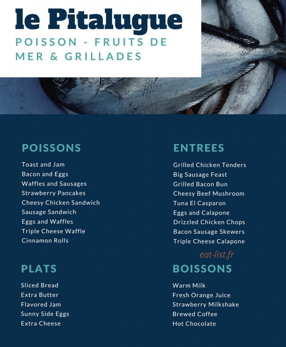 Carte et menu de Le Pitalugue à Roquebrun — Les menus
