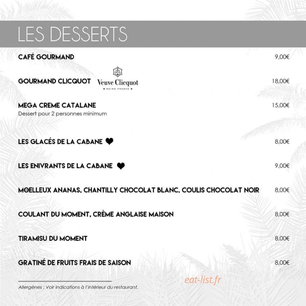 La Cabane — carte page 6