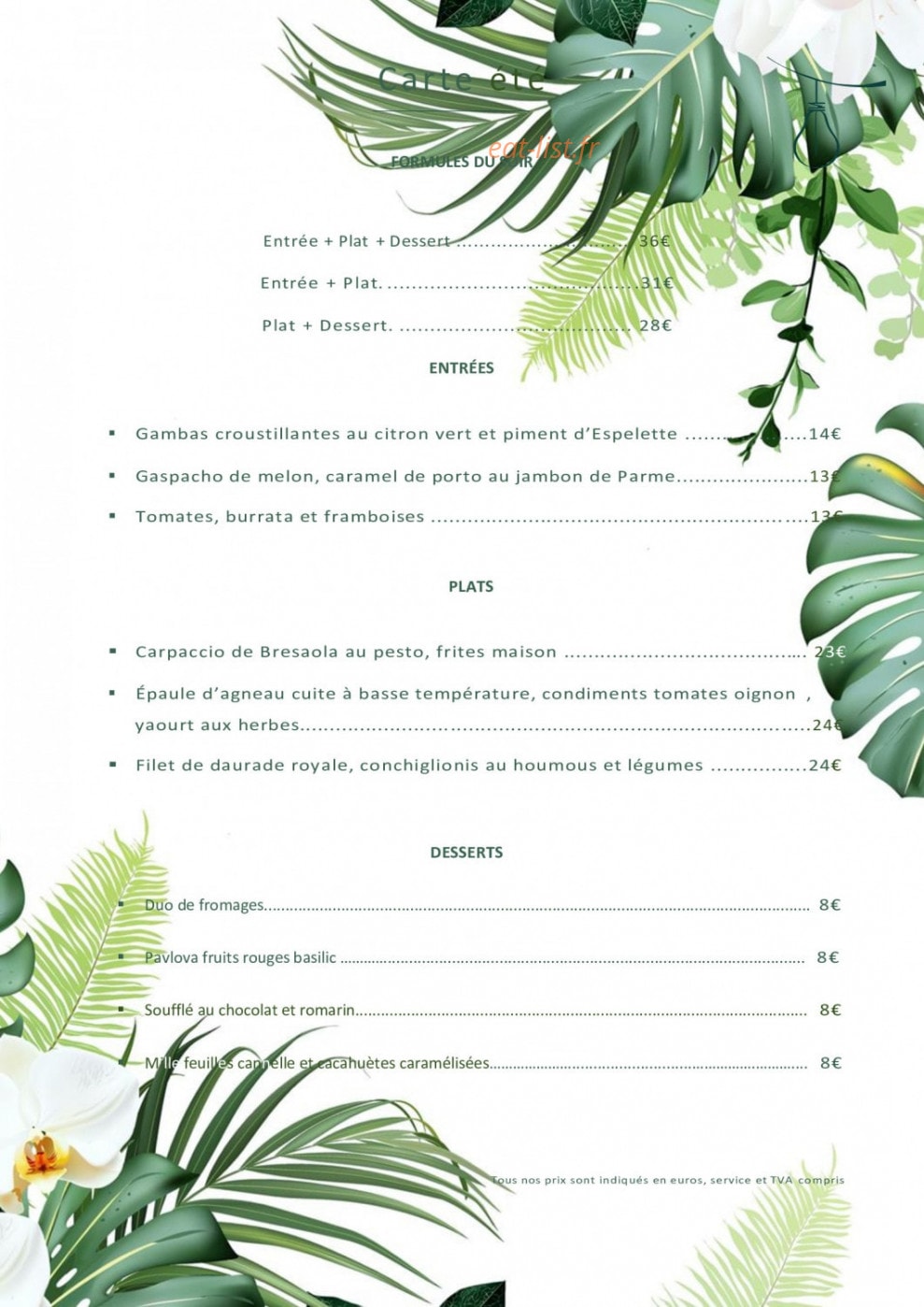 La P'tite Cour — carte page 2