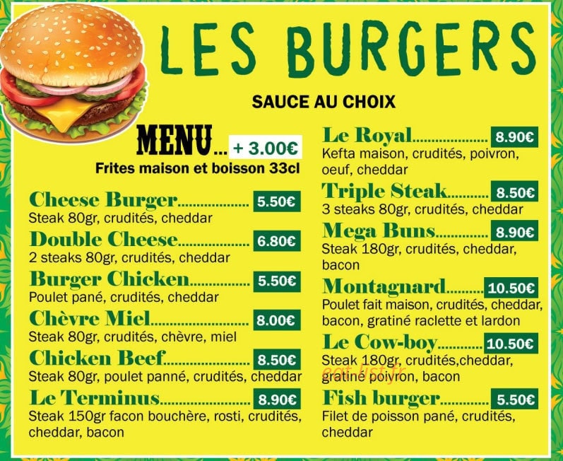 Le Terminus Food — carte page 7