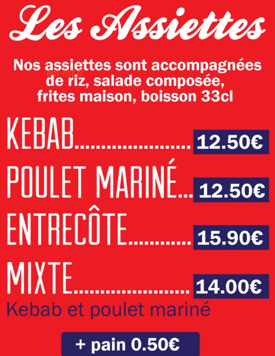 Le Terminus Food — carte page 1