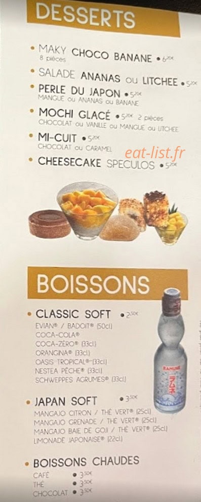Maky Sushi — carte page 4