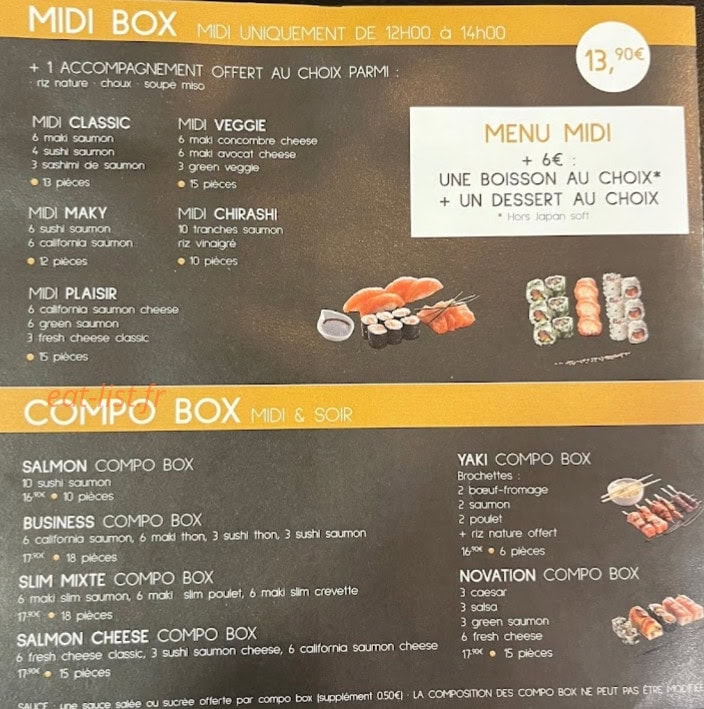 Maky Sushi — carte page 3