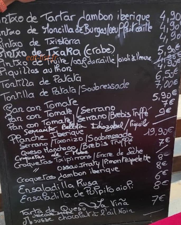 Peña Pil Pil — carte page 1