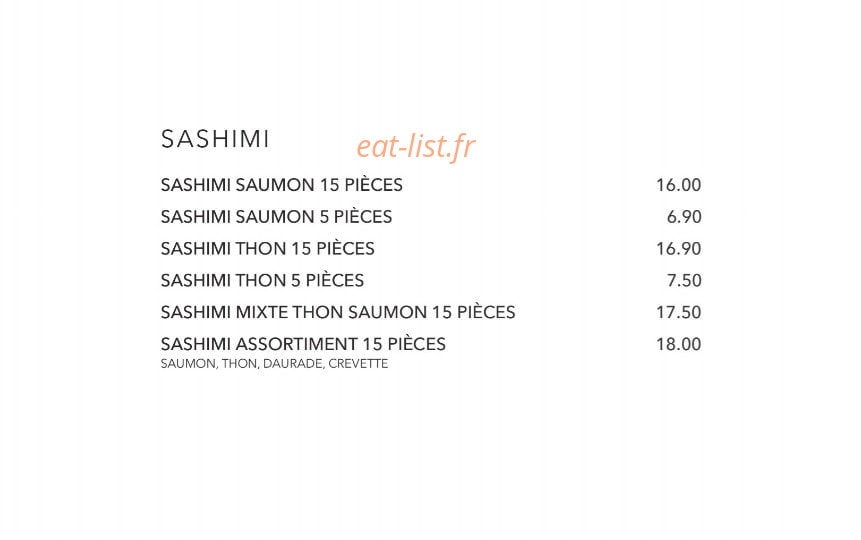 Sushi Shop — carte page 27