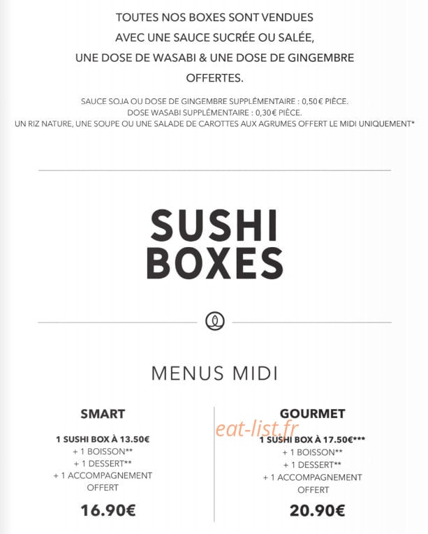 Sushi Shop — carte page 8