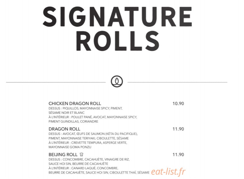 Sushi Shop — carte page 26