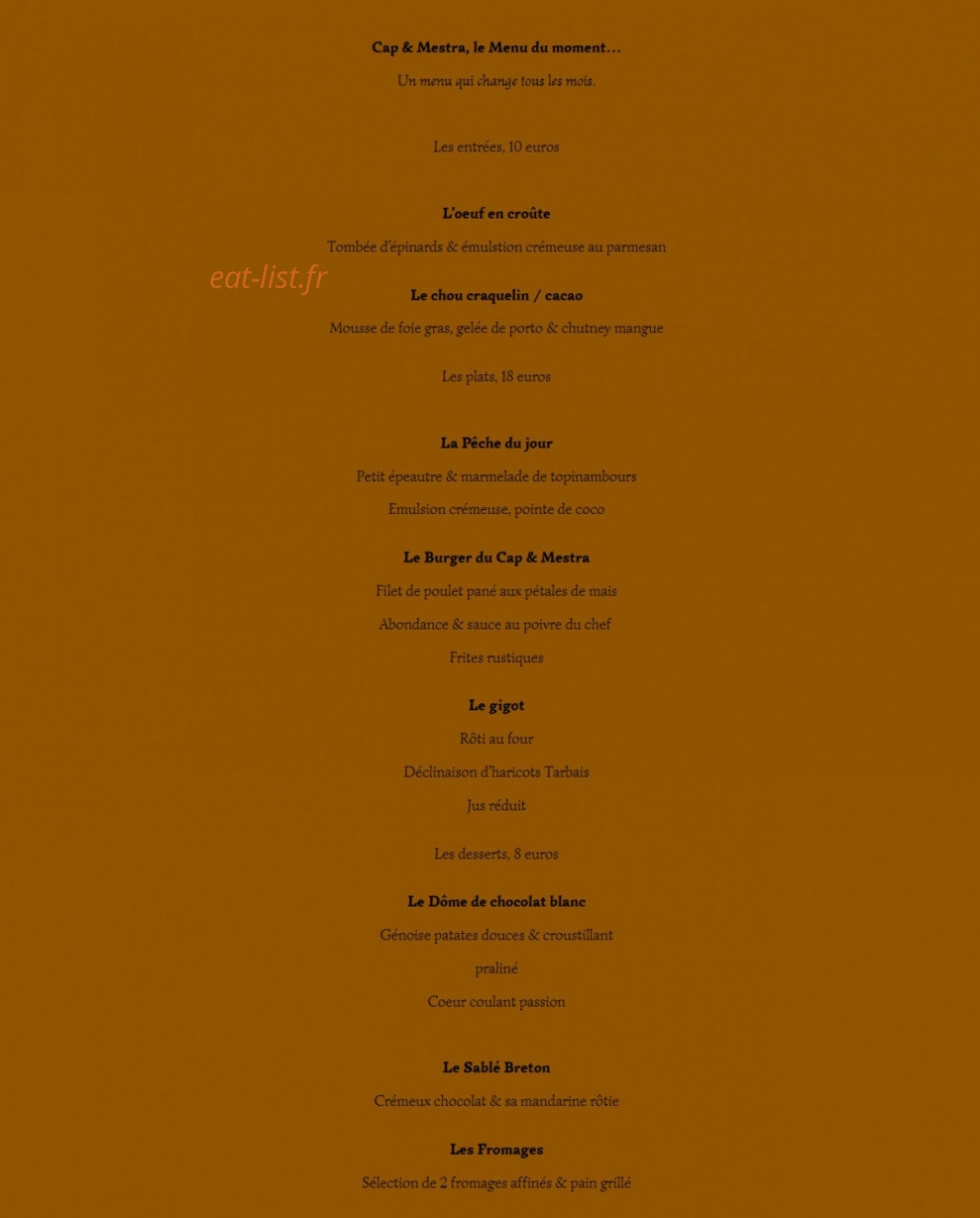 Cap & Mestra — carte page 1