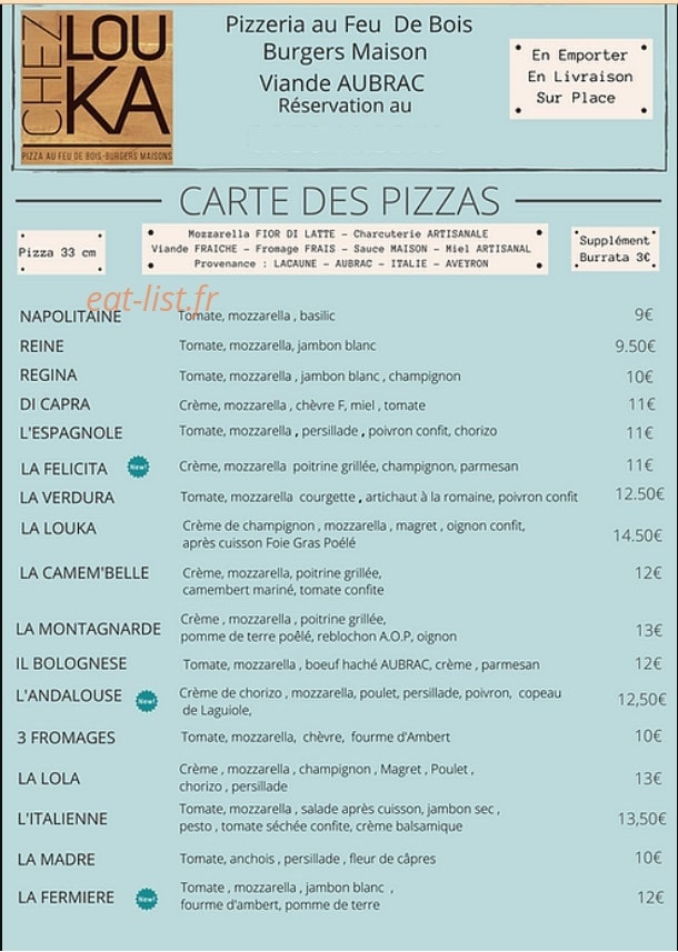 Chez Louka — carte page 2