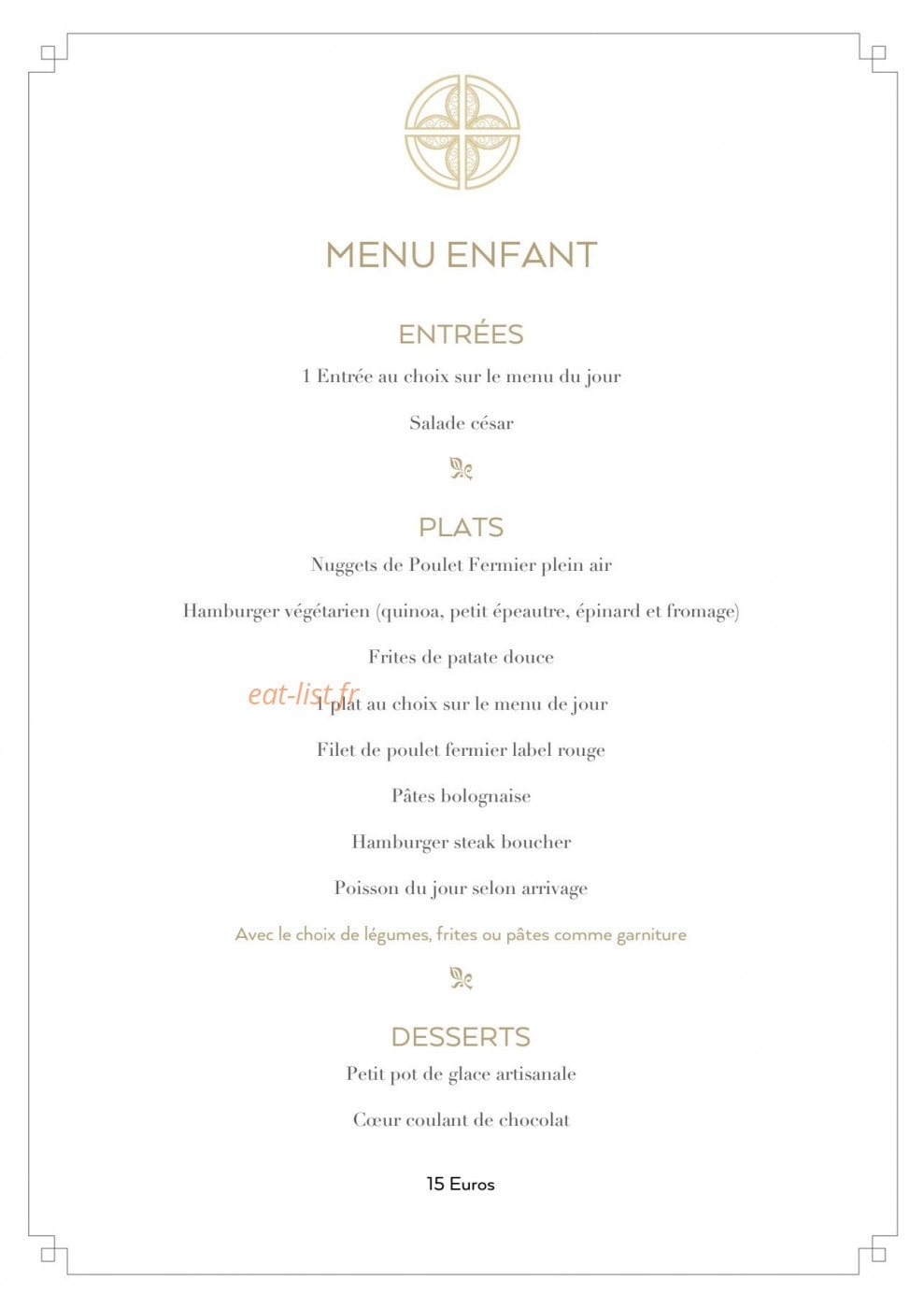 Le Restaurant du Château Saint Pierre de Serjac — carte page 6