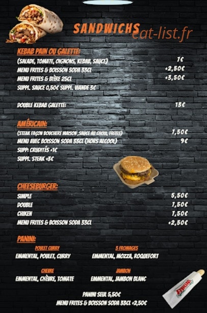 L'instant Snack — carte page 3