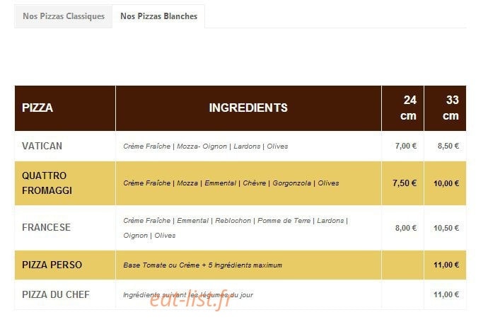Pizzy Pasta — carte page 3
