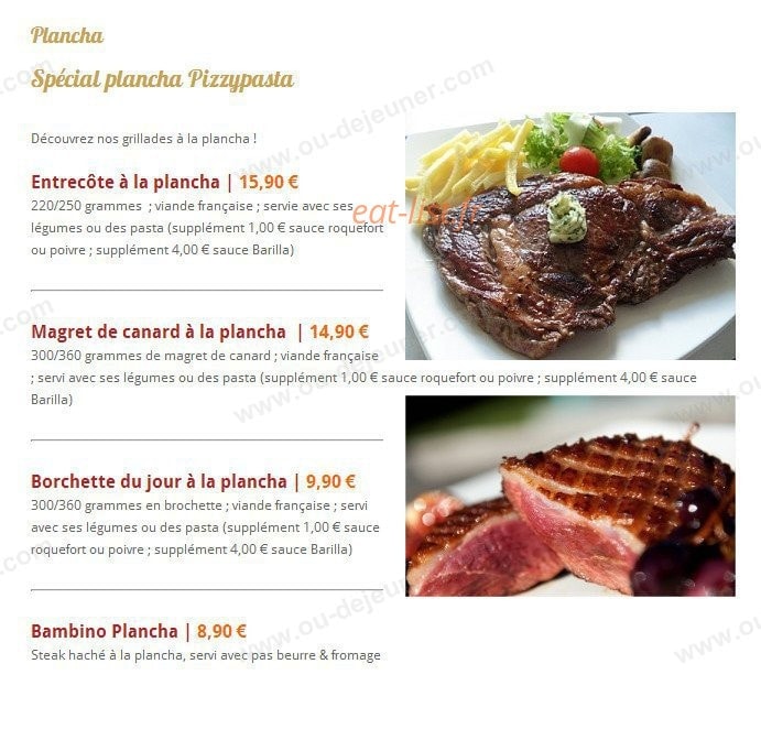 Pizzy Pasta — carte page 5