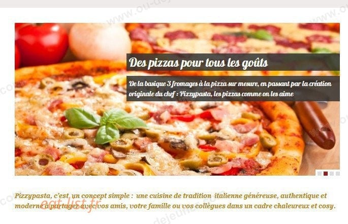 Pizzy Pasta — carte page 1