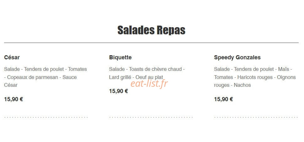 5ème Avenue — carte page 2