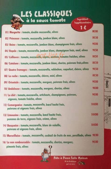 Chez Gino — carte page 2