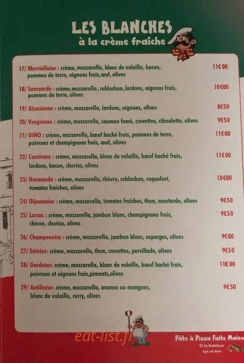 Chez Gino — carte page 3