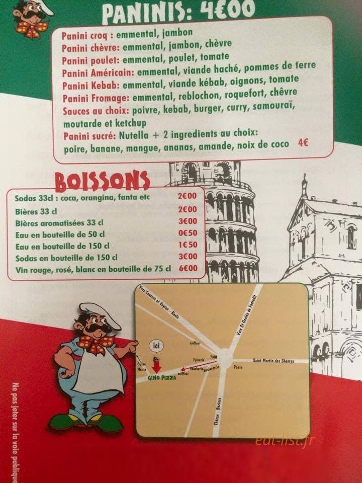 Chez Gino — carte page 4