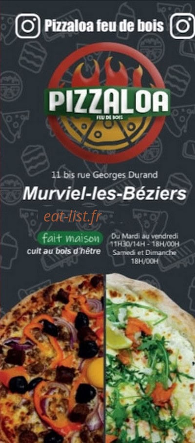 Pizzaloa — carte page 1